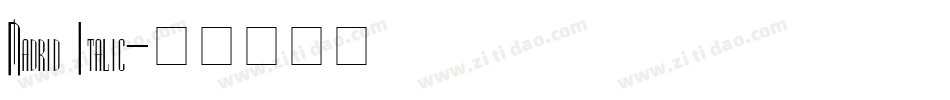 Madrid Italic字体转换